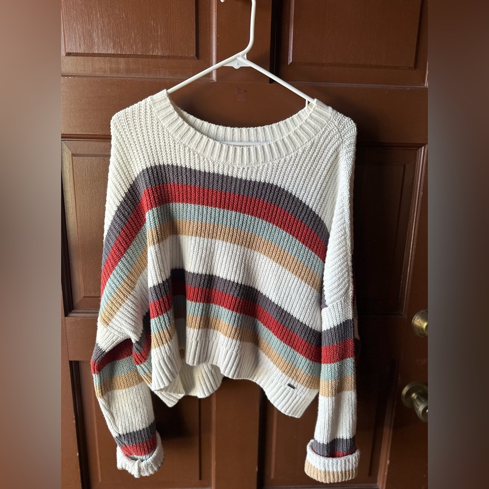 Hollister Cream Knit Sweater
